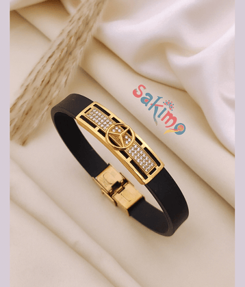 sakimo Black Bracelet ( Pack of 1 )