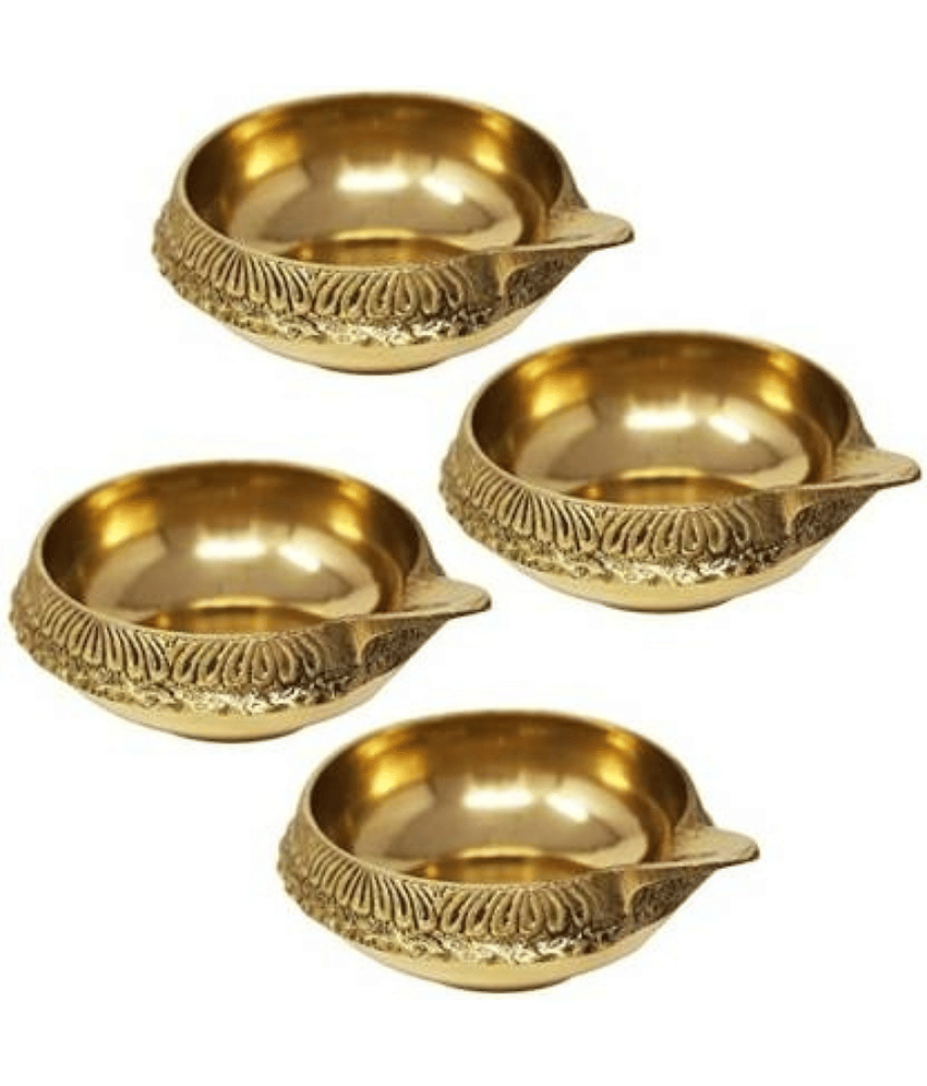 Art N Hub Brass Diwali Diya - Pack of 4