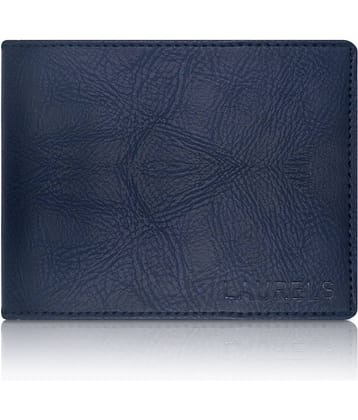 Laurels Faux Leather Blue Casual Regular Wallet