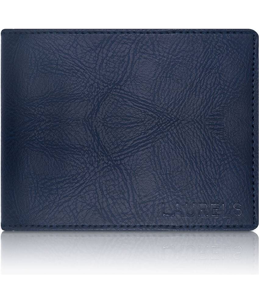 Laurels Faux Leather Blue Casual Regular Wallet