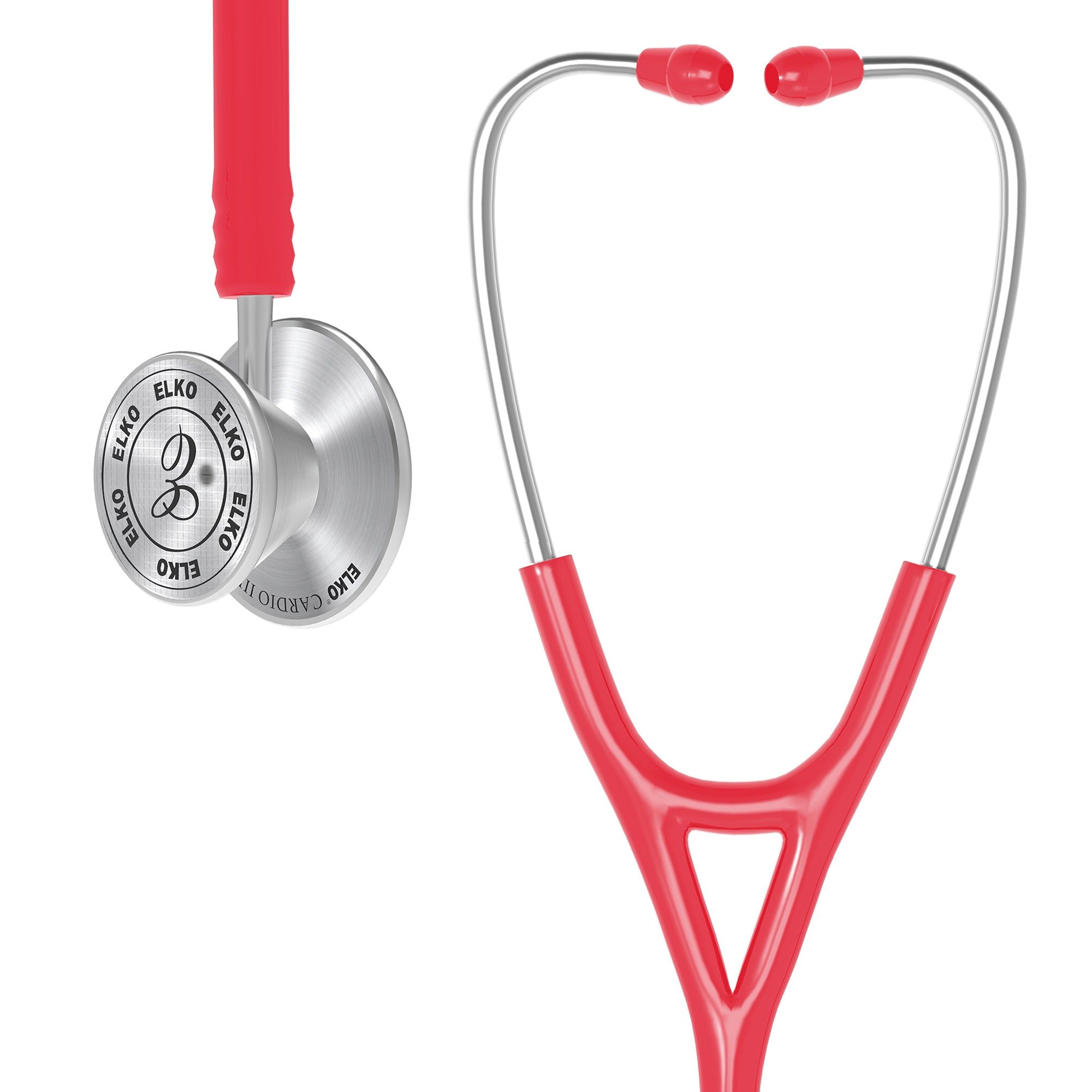 ELKO CARDIO III SS Stainless Steel Stethoscope-Pink / No Engraving