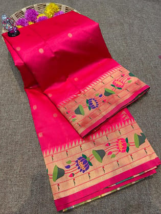 Payal Lotus Border Paithani Soft Tana Silk Sarees
