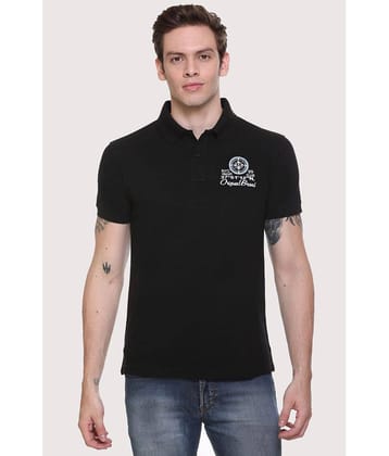 RF RAVES - Black Cotton Regular Fit Men's Polo T Shirt ( Pack of 1 )