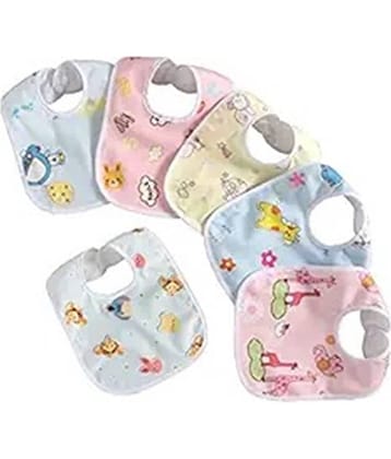 kaseera Multi-Colour Cotton Bibs - Set of 6