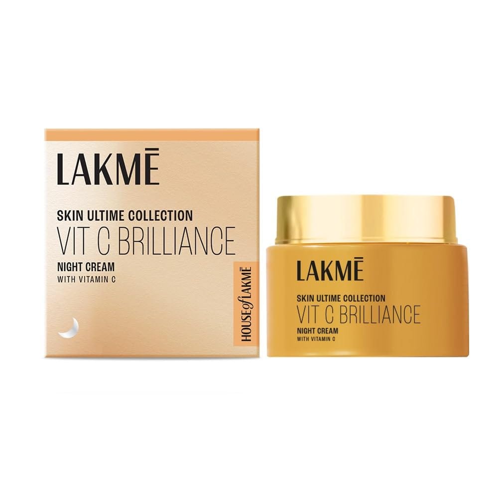 Lakme Vitamin C Brilliance Night Cream with Vitamin C 50G, healthy, glowing skin Lakme Vitamin C Brilliance Night Cream with Vitamin C 50G, healthy, glowing skin - 50 g (Pack of 1)