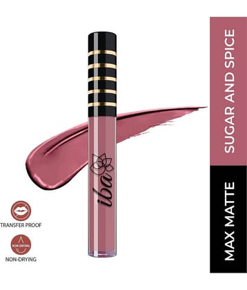 Iba Maxx Matte Liquid Lipstick Burgundy Blush, 2.6 ml , Transfer Proof , Non Drying (Pack of 1)