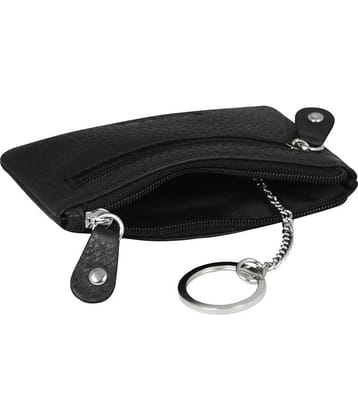 Calfnero Genuine Black Leather Key Case