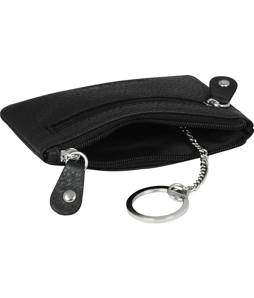 Calfnero Genuine Black Leather Key Case