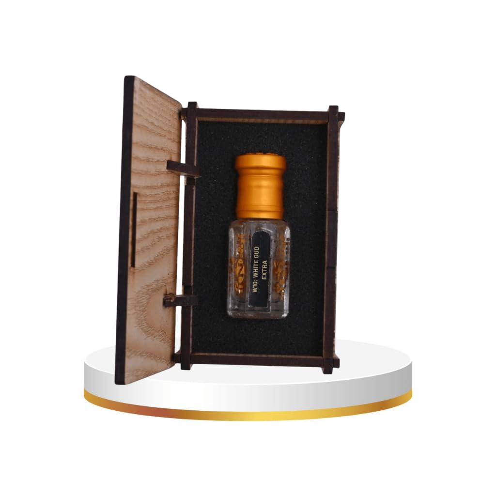 alNaqi fragrances White-Oud-Extra-Attar 12ml - Luxury White-Oud-Parfum, No Alcohol Concentrated-Musk, Best Unisex-Perfume, Original Arabic-Ittar
