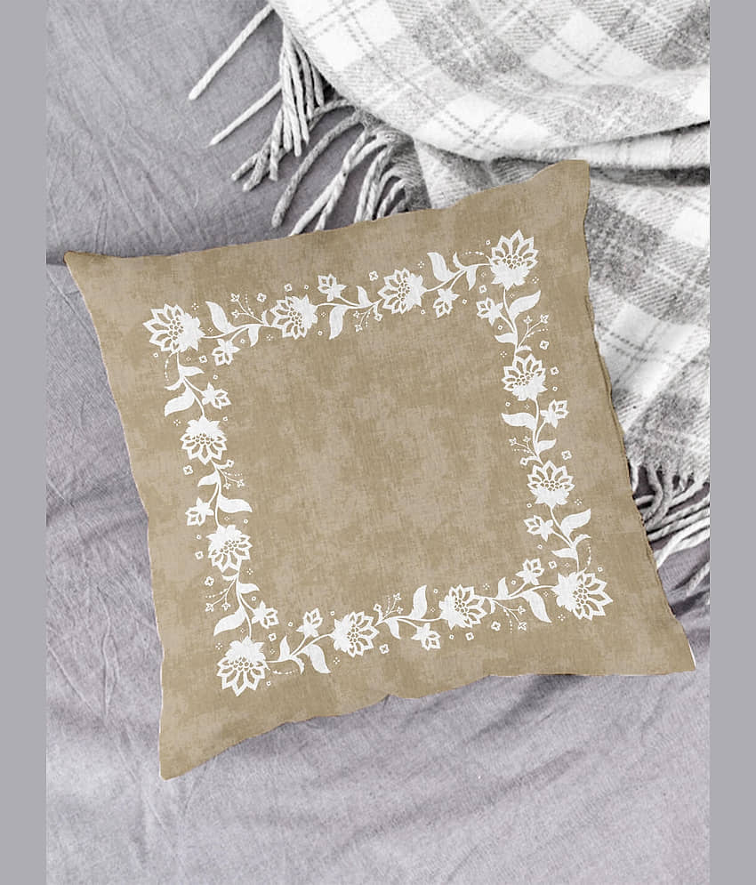 Houzzcode Single Beige Pillow Cover