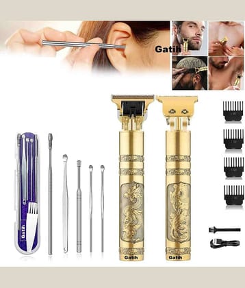 Gatih Trimmer +Wax Cleaner Gold Cordless Multigrooming Kit With 120 minutes Runtime