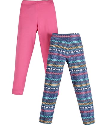 PLUM TREE Pack of 1 Girls Cotton Blend Leggings ( Multi )