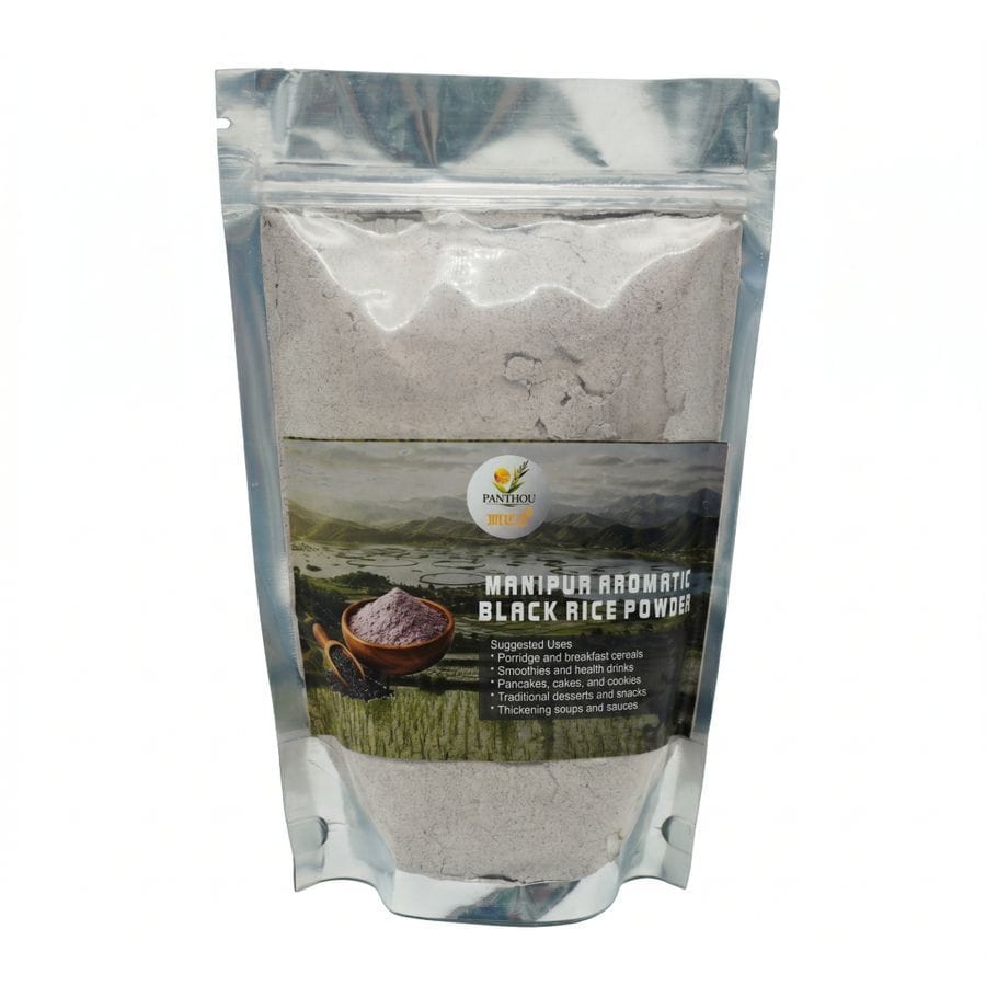 Manipur Aromatic Black Rice Powder - 500 gm - 500 gm - One stand-up pouch