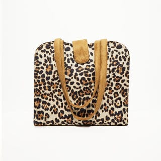 VARA Handbag For Women Leopard Print Fashion Tote Shoulder Bag Tote Bags Ykk Zipper For Bag