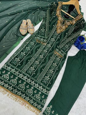 Beautiful Party Wear Top And Pent With Dupatta