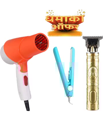 3 in 1 Combo Pack of Hair Dryer, Hair Straightener & Trimmer