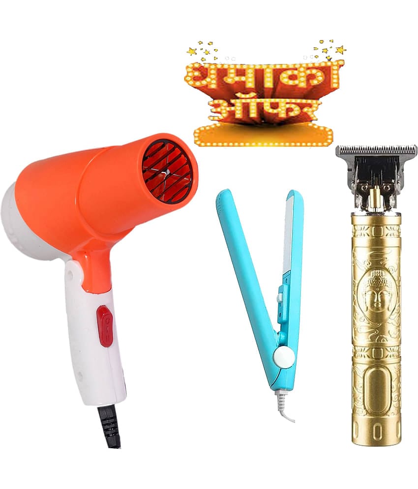 3 in 1 Combo Pack of Hair Dryer, Hair Straightener & Trimmer