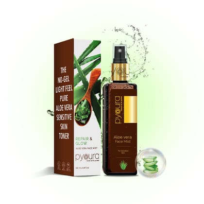 Aloe vera Face Mist Toner, Soothes skin irritation and hydrates dry skin, Alcohol Free, 100% natural-100 ml