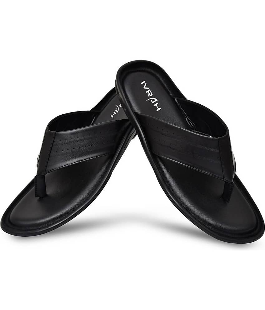 IVRAH - Black Men's Thong Flip Flop
