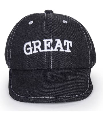 Zacharias Unisex Baby Kids Cotton Denim Cap kc-41 (Blue_3-24 Months) (Pack of 1)