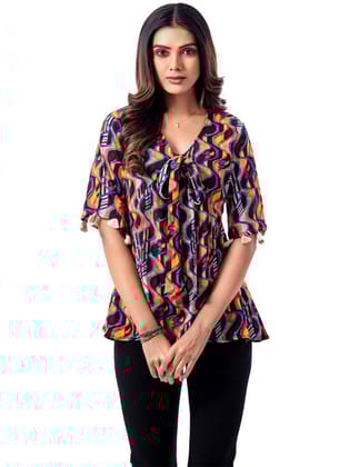 Trippy Trance Bow Top-XS