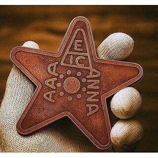 1616 Libbo Eic 1 Anna (Weight 86 Gram) Extremely Rare Beautiful Star Coin