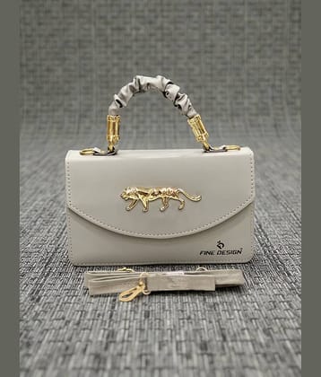 Fine Design Sling Bag PU Set of 1 ( White )