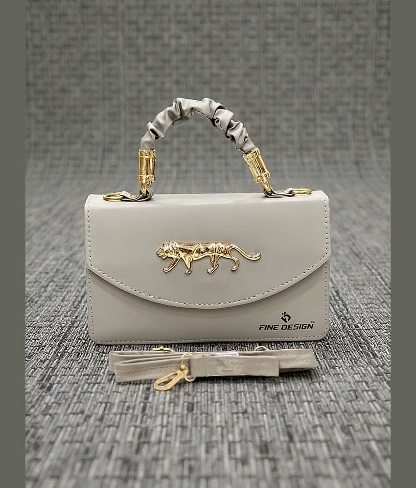 Fine Design Sling Bag PU Set of 1 ( White )