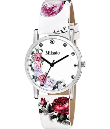 Mikado Leather Round Womens Watch