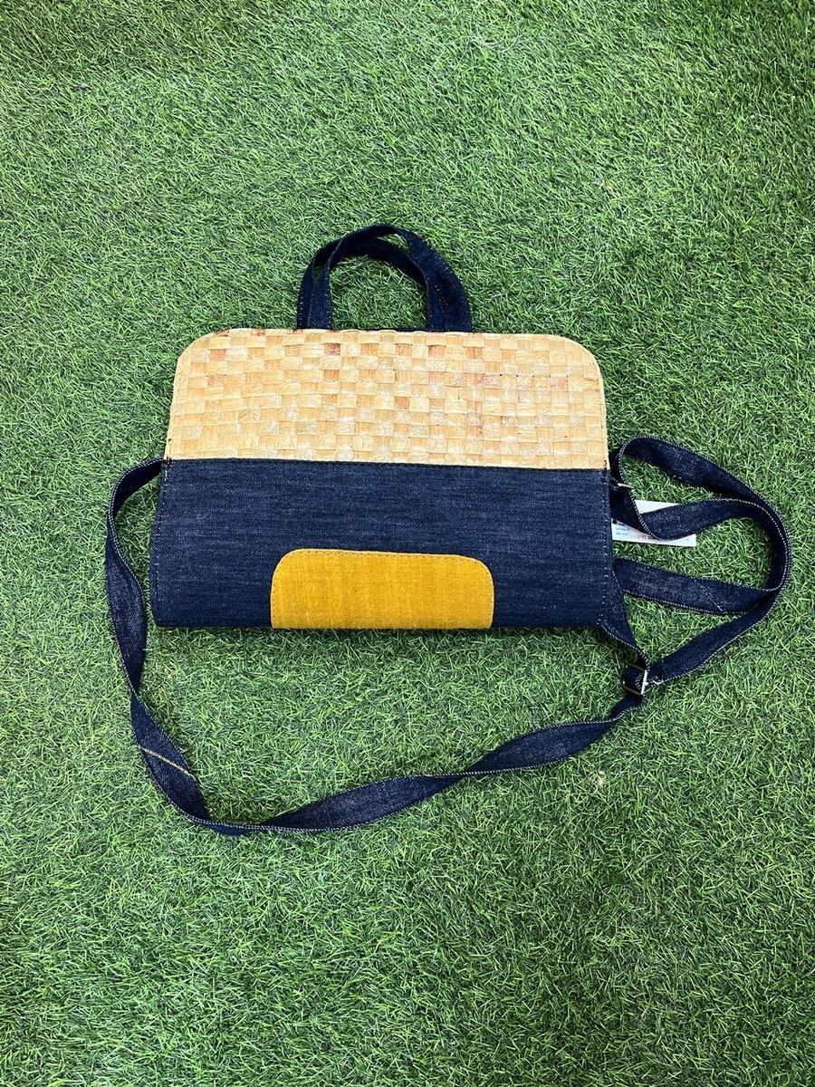 Water Hyacinth with Denim Laptop Bag