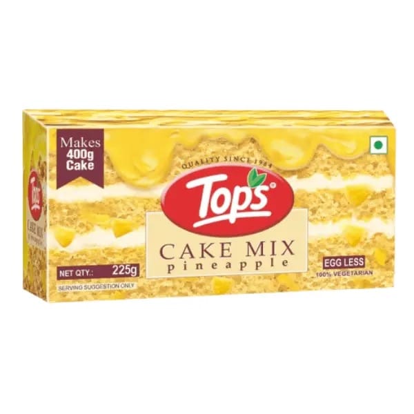 tops cake mix pineapple 225 gm (egg less)