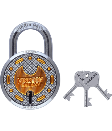 Hindson-Tools Hardware Brass Galaxy 65 Padlock/door lock with 3 Keys ,Steel Double Locking 8 Lever Silver