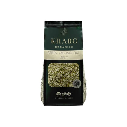 Kharo Organics Green Moong Dal Chilka Split 500 Gms