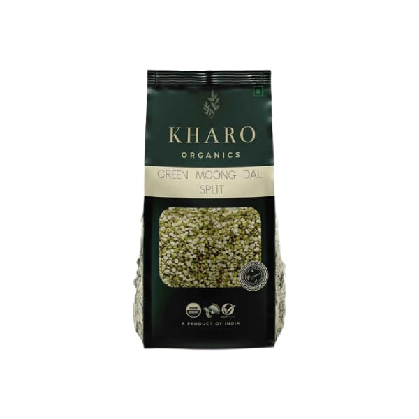 Kharo Organics Green Moong Dal Chilka Split 500 Gms