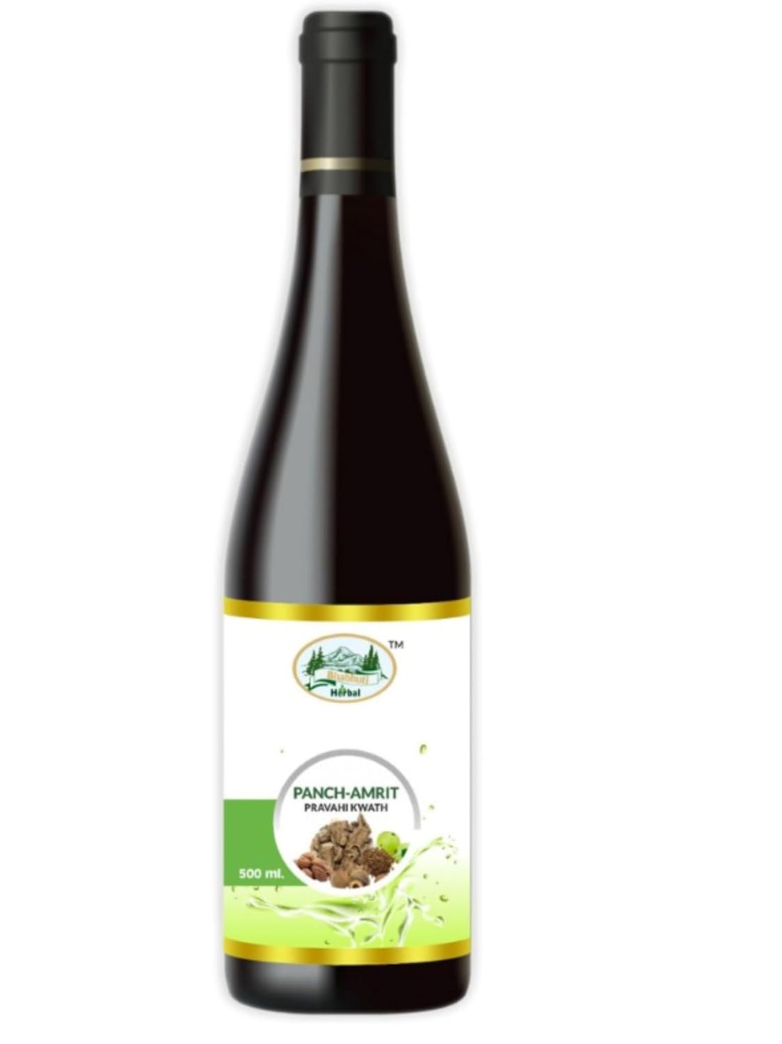 Bhabhuti Herbal Natural Ayurvedic Formula for Stronger Immunity Detox and Overall Wellness (500ml, PANCH-AMRIT PRAVAHI KWATH)