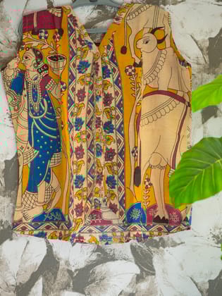 Kalamkari Sleeveless Top art-L