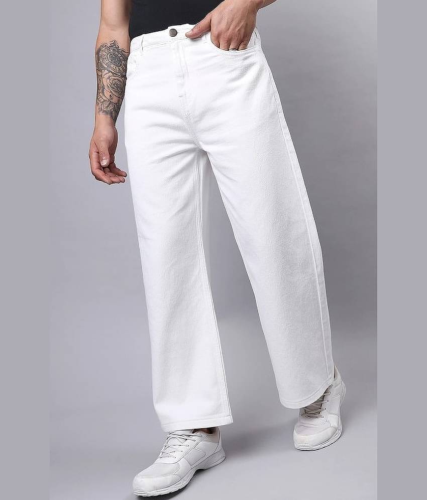 Star4well Relaxed Basic Men's Jeans - White ( Pack of 1 )