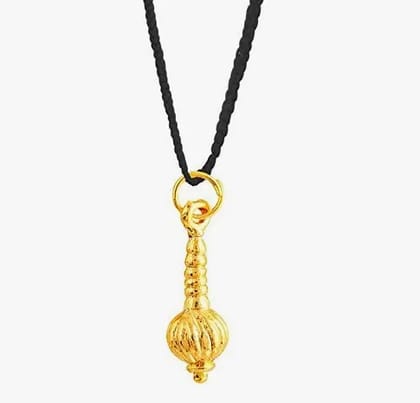 Maruti Bajrang Bali Hanuman Gada Gold Plated Pawanputra Hanumanji Gada Necklace Pendant Religious Jewllery for Men/Women Maruti Bajrang Bali Hanuman Gada Gold Plated Pawanputra Hanumanji Gada Necklace Pendant Religious Jewllery for Men/Women