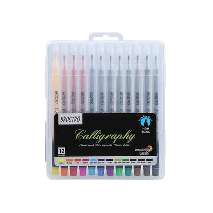 Brustro Calligraphy Pen Set Of 12 Shades