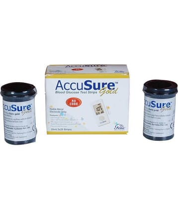 ACCUSURE Gold 50 Test Strips Only(Pack of 1X50)