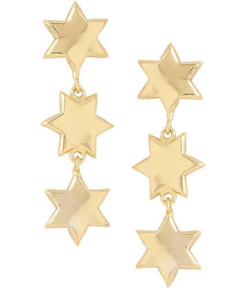 VIRAASI - Gold Danglers Earrings ( Pack of 1 )