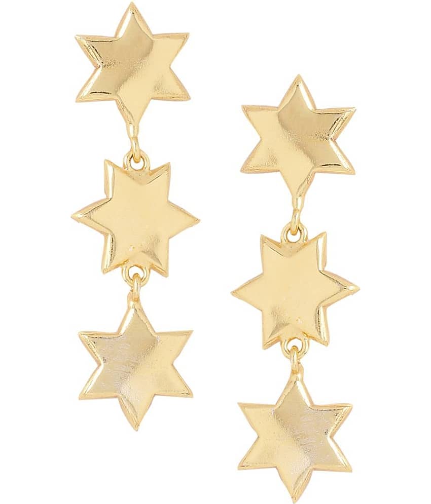 VIRAASI - Gold Danglers Earrings ( Pack of 1 )