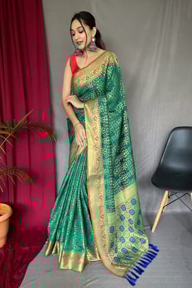 Green Patola Silk Saree