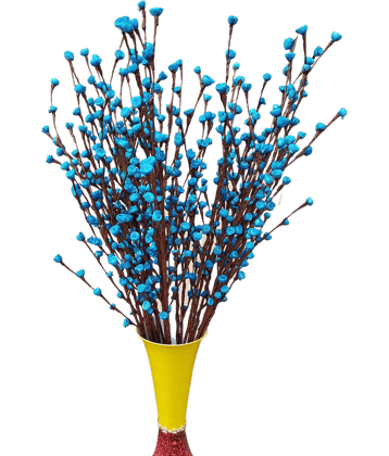 Fab n Style Rose Blue Artificial Flowers Bunch - Pack of 1