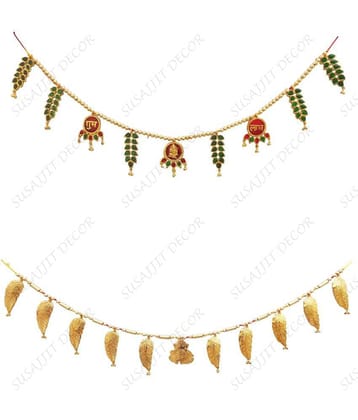 Susajjit Decor Toran/ Bandarwar white metal/ Aluminium Door Hanging Multi - Pack of 2