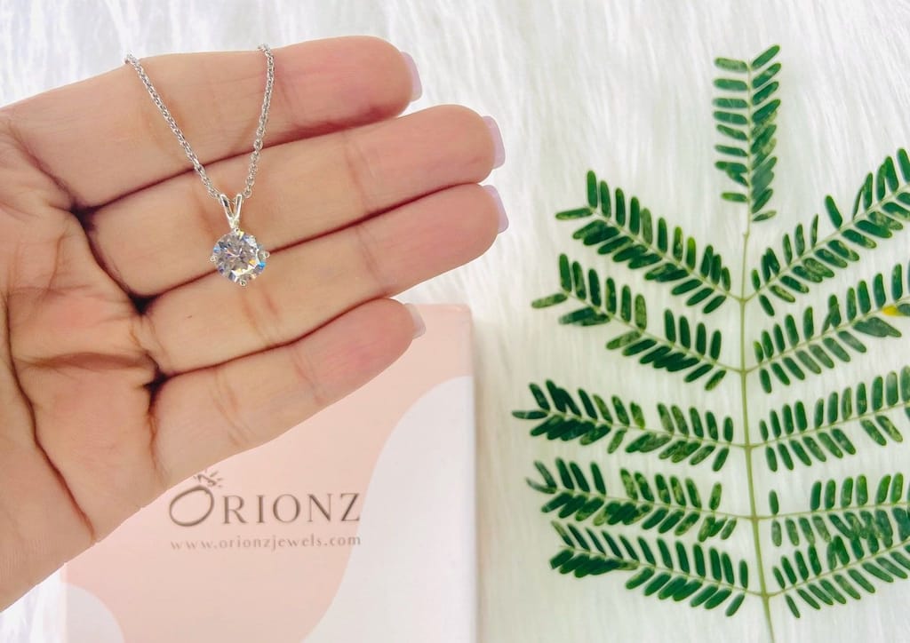 Classic Round Solitaire Necklace