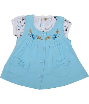 NammaBaby Pack of 1 Baby Girls Cotton Blend Frock ( Blue )
