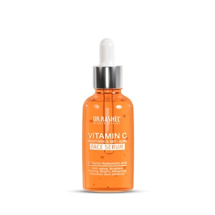 DR.RASHEL Vitamin C Face Serum For Brightening & Anti-Aging (Men & Women) (50 ml (Pack of 1)) DR.RASHEL Vitamin C Face Serum For Brightening & Anti-Aging (Men & Women) (50 ml (Pack of 1)) - ORANGE / 1 Count (Pack of 1)
