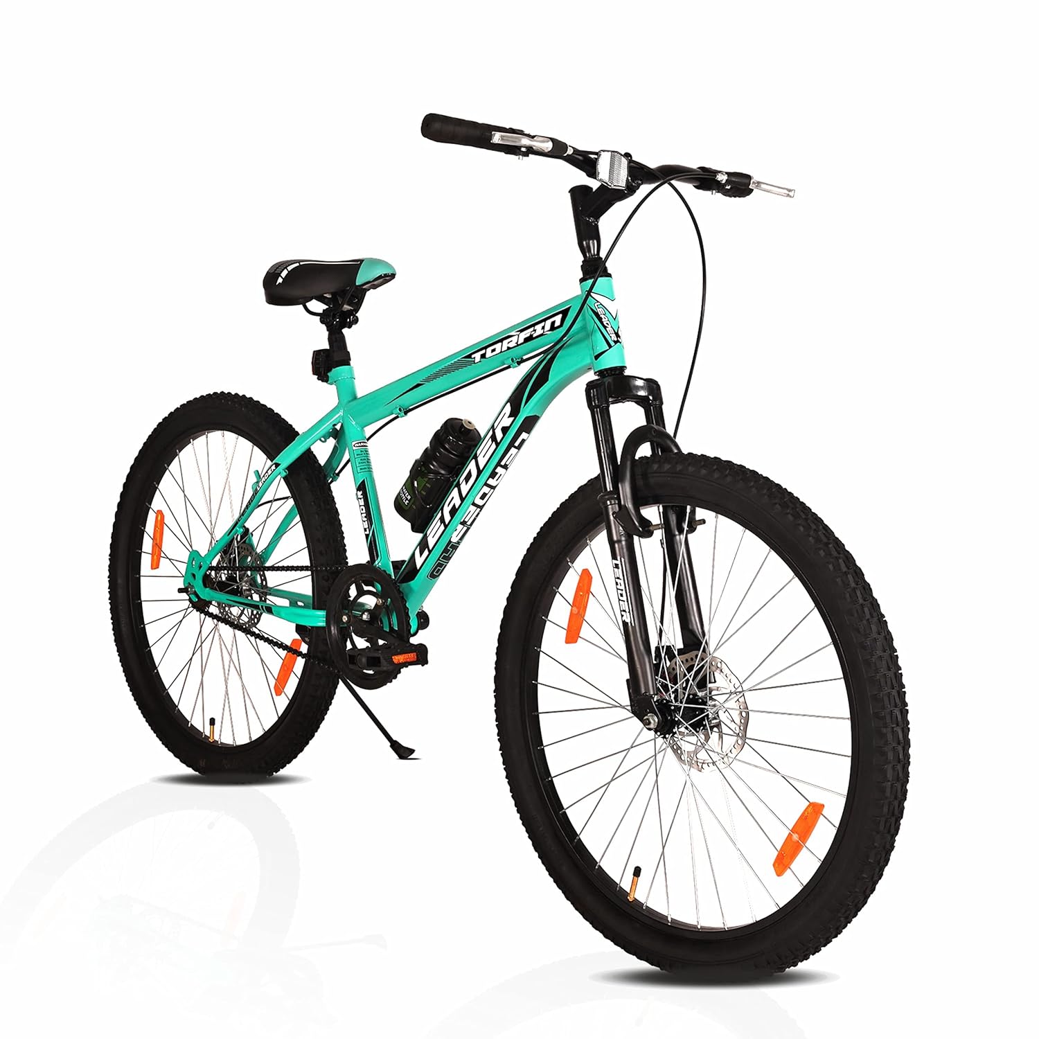 Leader Torfin 26T MTB Bicycle Without Gear Single Speed With FS Dd Brake 26 T Mountain Cycle (Single Speed, Black, Green)