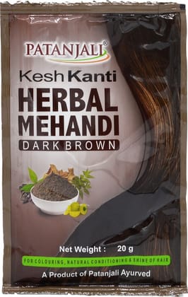 PATANJALI KESH KANTI HERBAL MEHANDI DARK BROWN 20gm